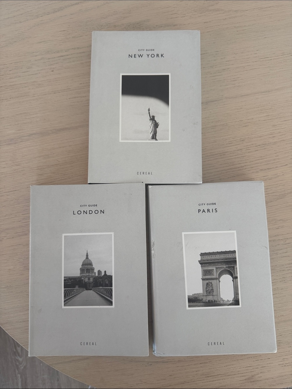 City Guide Set - New York, London, Paris - Gray